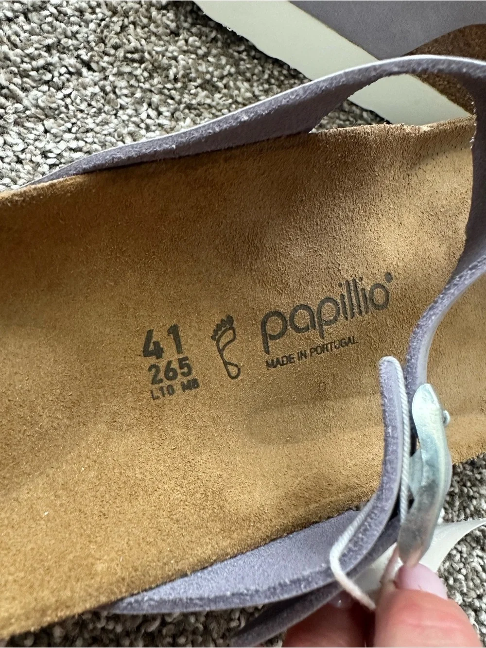 Papillio by Birkenstock- Lavender Platform Thong Sandals with Adjustable Buckle